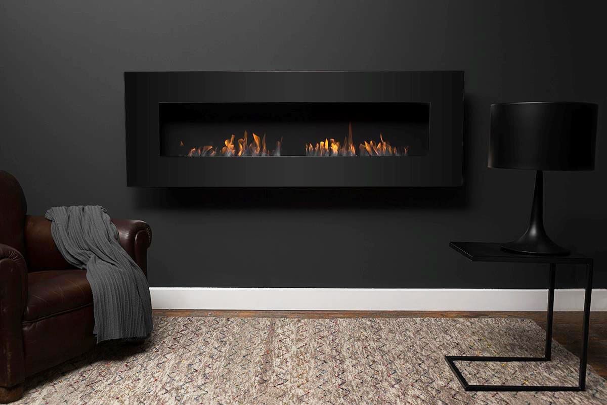 Black bioethanol fireplaces