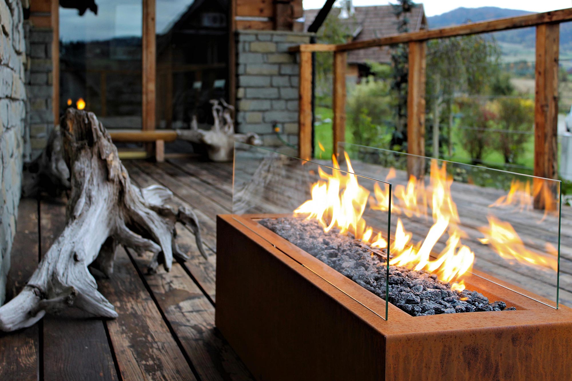 Modern bioethanol fireplaces