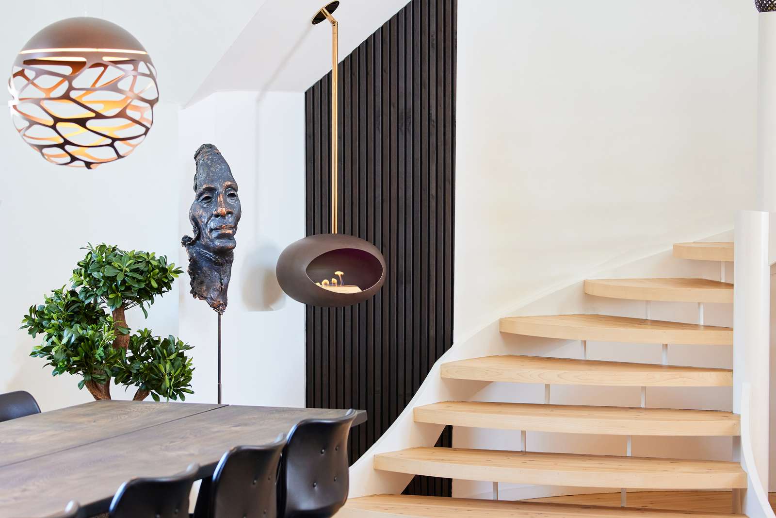 Hanging Bioethanol Fireplace Le Feu Dome Sky - Mocca