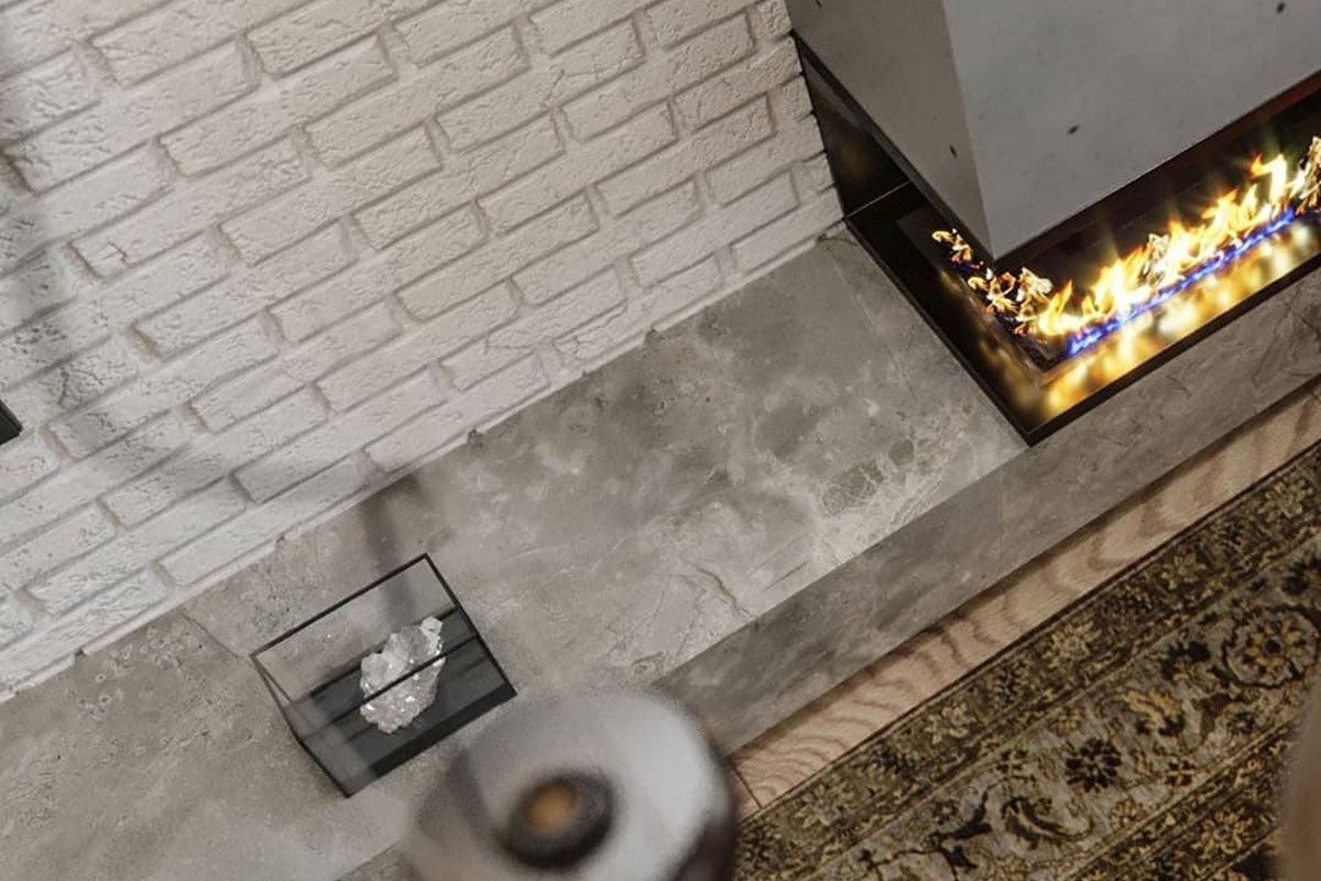 DALEX 900 Сorner - аrt.01 Automatic Bioethanol Fireplace Auto smart wifi bioethanol fireplaces