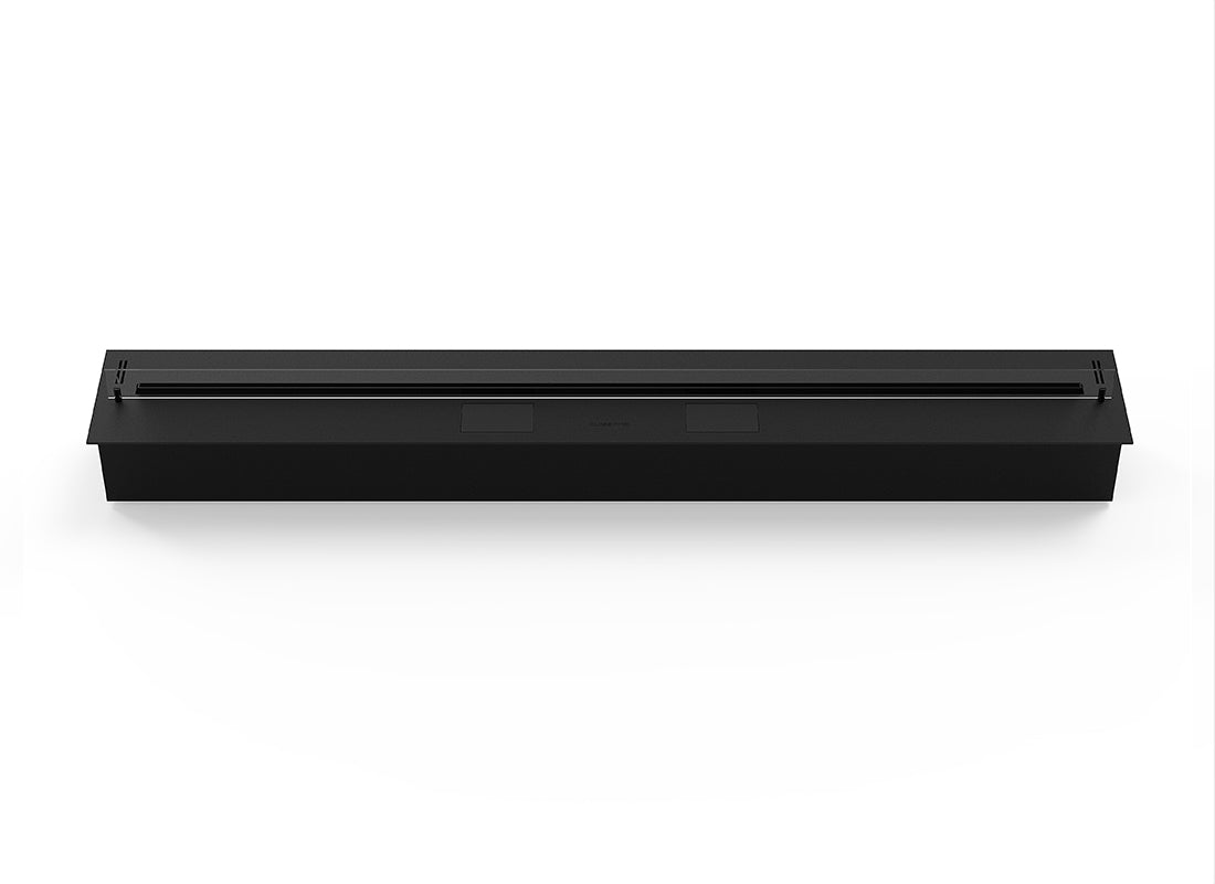 Automatic bioethanol fireplace DALEX 3000 in sleek black design, featuring a modern, minimalist style.