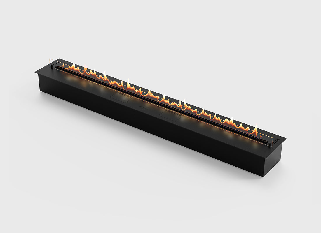 Automatic bioethanol fireplace DALEX 3000 with sleek design and vibrant flame display, perfect for modern interiors.