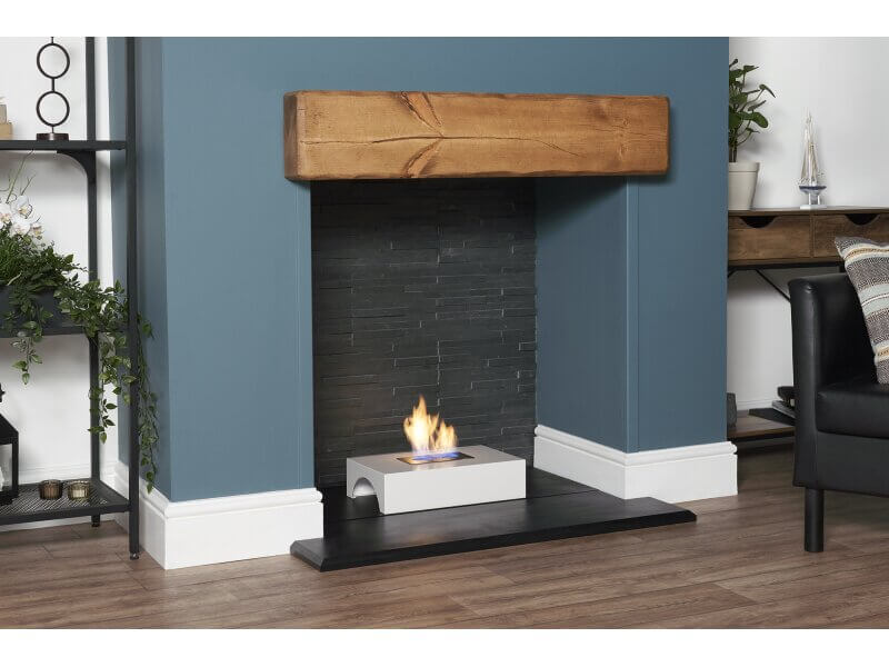 Sureflame Piccolo Freestanding Bio Ethanol Fire in White