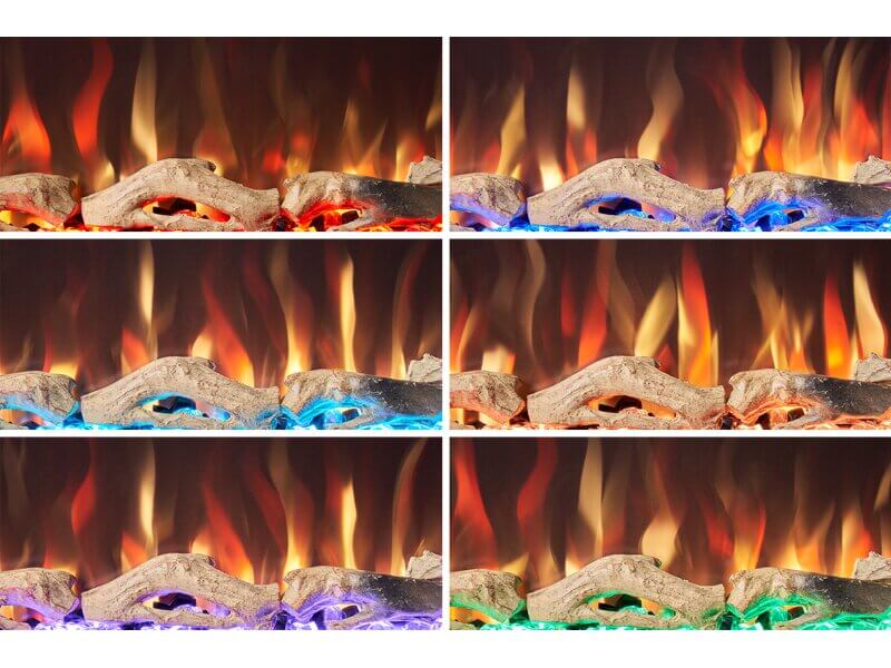 Adam Orlando Inset / Wall Mounted Electric Fire, 36 Inch