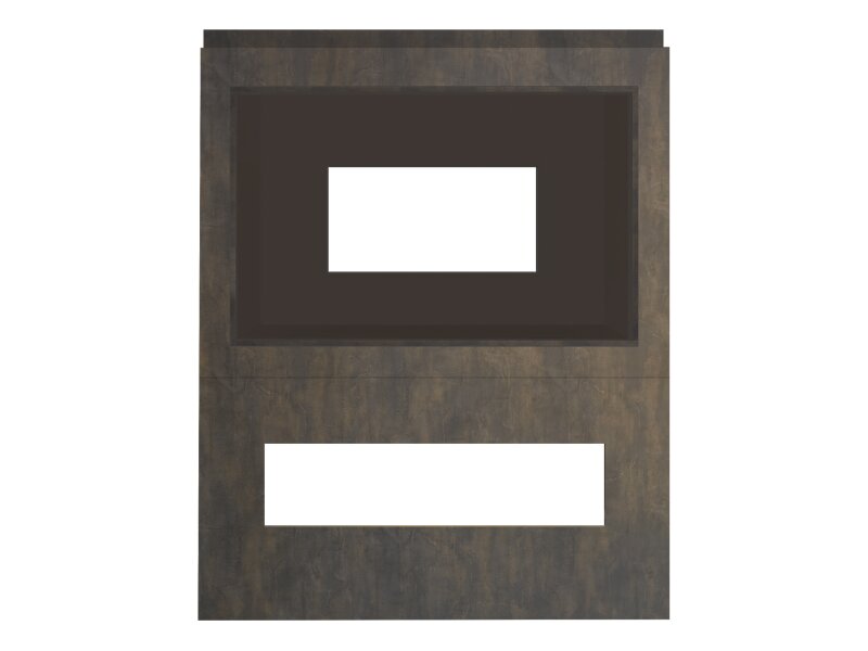 Acantha Nexus Pre-Built Bronze Venetian Plaster Effect Fully Inset Media Wall with TV Recess