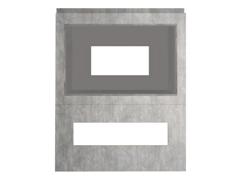 Acantha Nexus Pre-Built Concrete Effect Fully Inset Media Wall with TV Recess