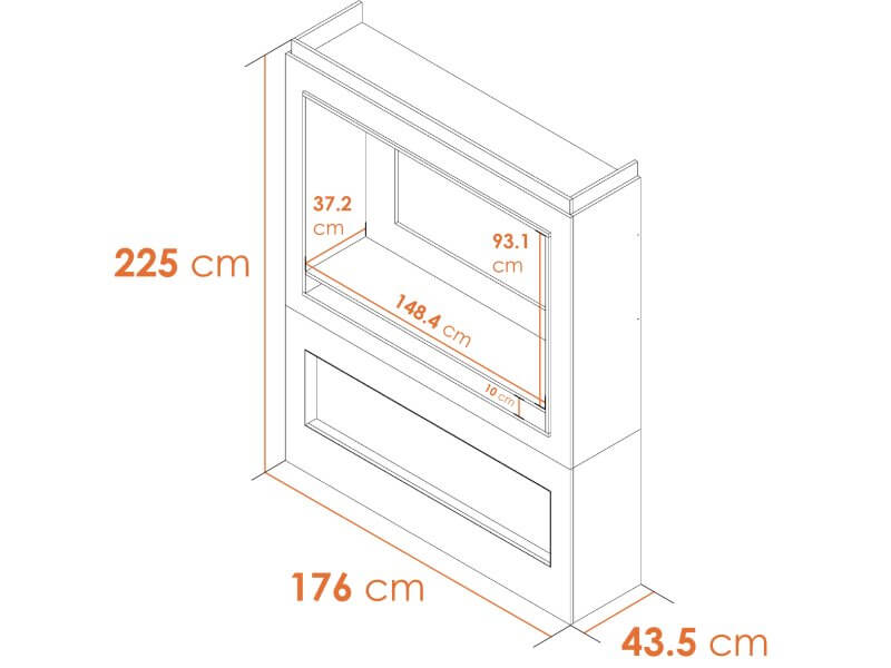 Acantha Athena Pre-Built Concrete Effect - BASE ONLY