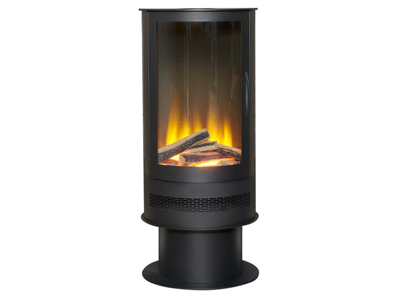 Acantha Orbit Cylinder Electric Stove with Remote in Black