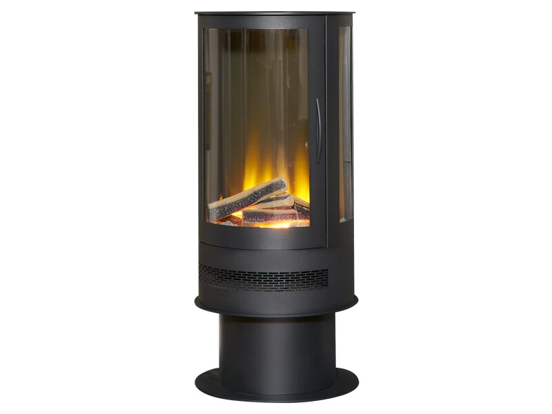 Acantha Orbit Cylinder Electric Stove with Remote in Black