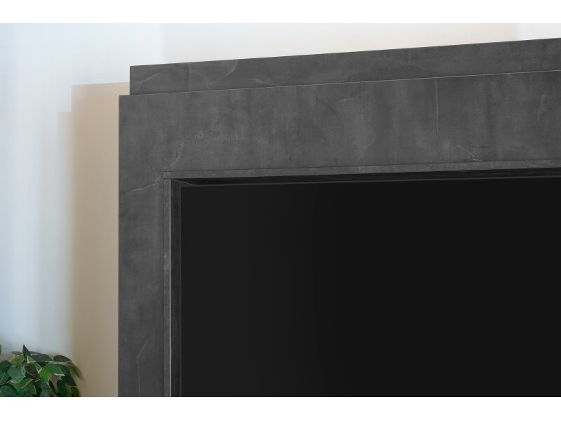 Acantha Nexus Pre-Built Slate Venetian Plaster Effect Fully Inset Media Wall with TV Recess