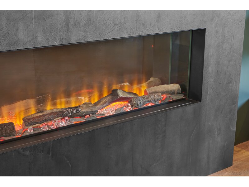Acantha Nexus Pre-Built Slate Venetian Plaster Effect Fully Inset Media Wall with TV Recess