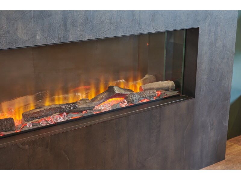 Acantha Nexus Pre-Built Bronze Venetian Plaster Effect Fully Inset Media Wall with TV Recess