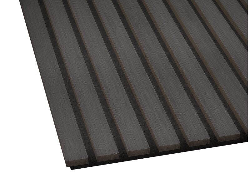 Acantha Orion XO Electric Floating Media Wall Suite in Concrete Effect with TV Board & Charcoal Oak Wall Panels