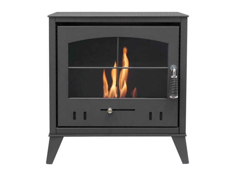 OKO S4 Bio Ethanol Stove in Charcoal Grey