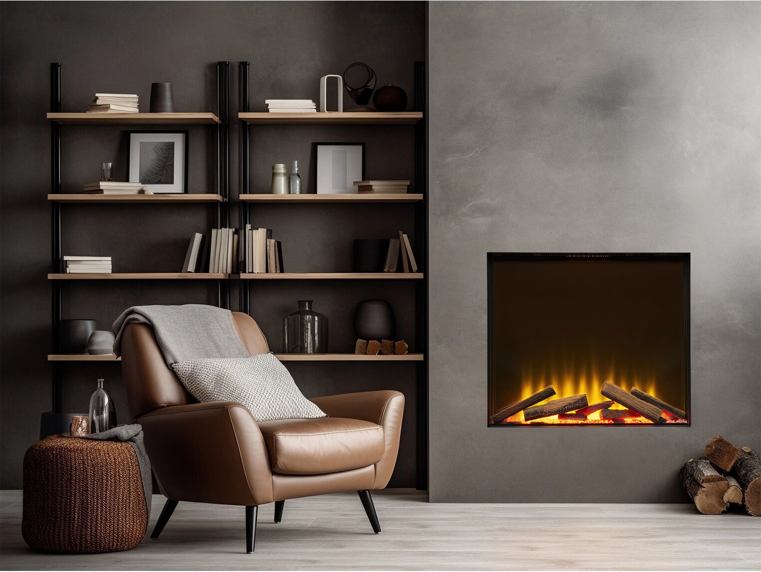 Acantha Aspire 70 SQ Fully Inset Media Wall Electric Fire