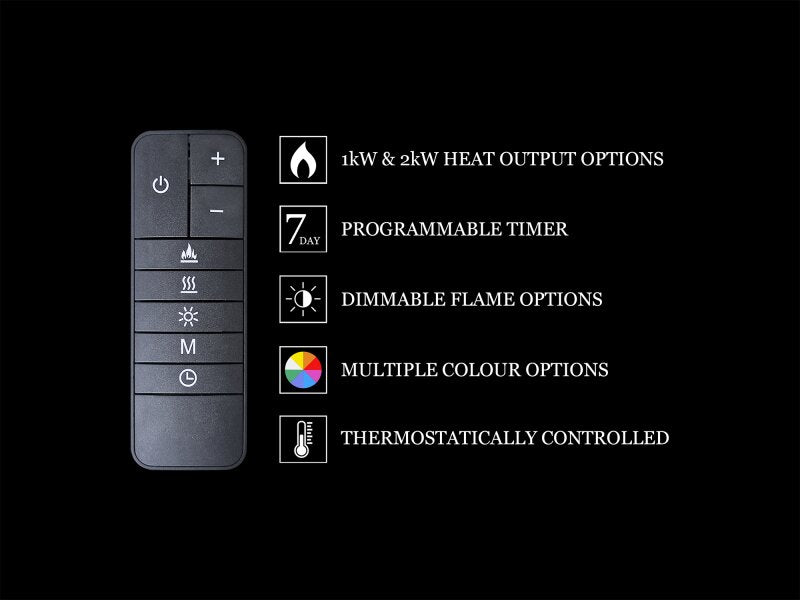 Acantha Aspire 50 SQ Fully Inset Media Wall Electric Fire