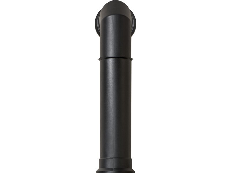 OKO S3 Bio Ethanol Stove in Charcoal Grey & Tall Angled Stove Pipe