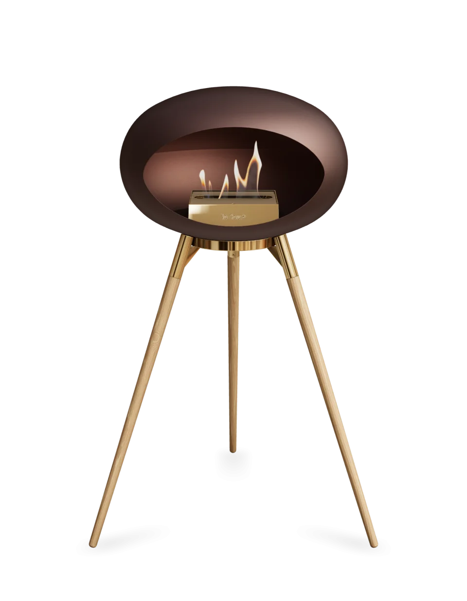 Freestanding Bioethanol Fireplace Le Feu Dome Ground High - Mocca