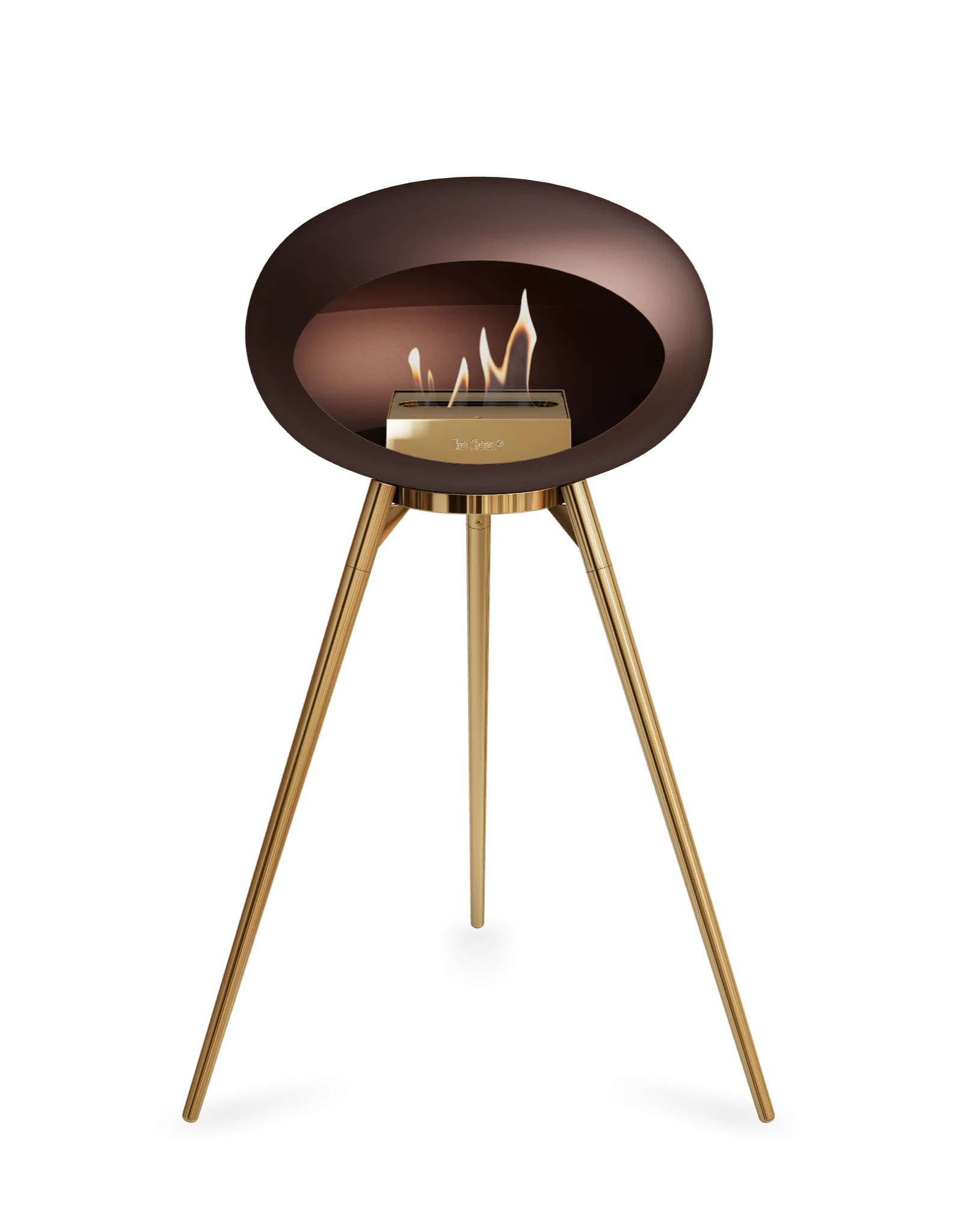 Freestanding Bioethanol Fireplace Le Feu Dome Ground High - Mocca