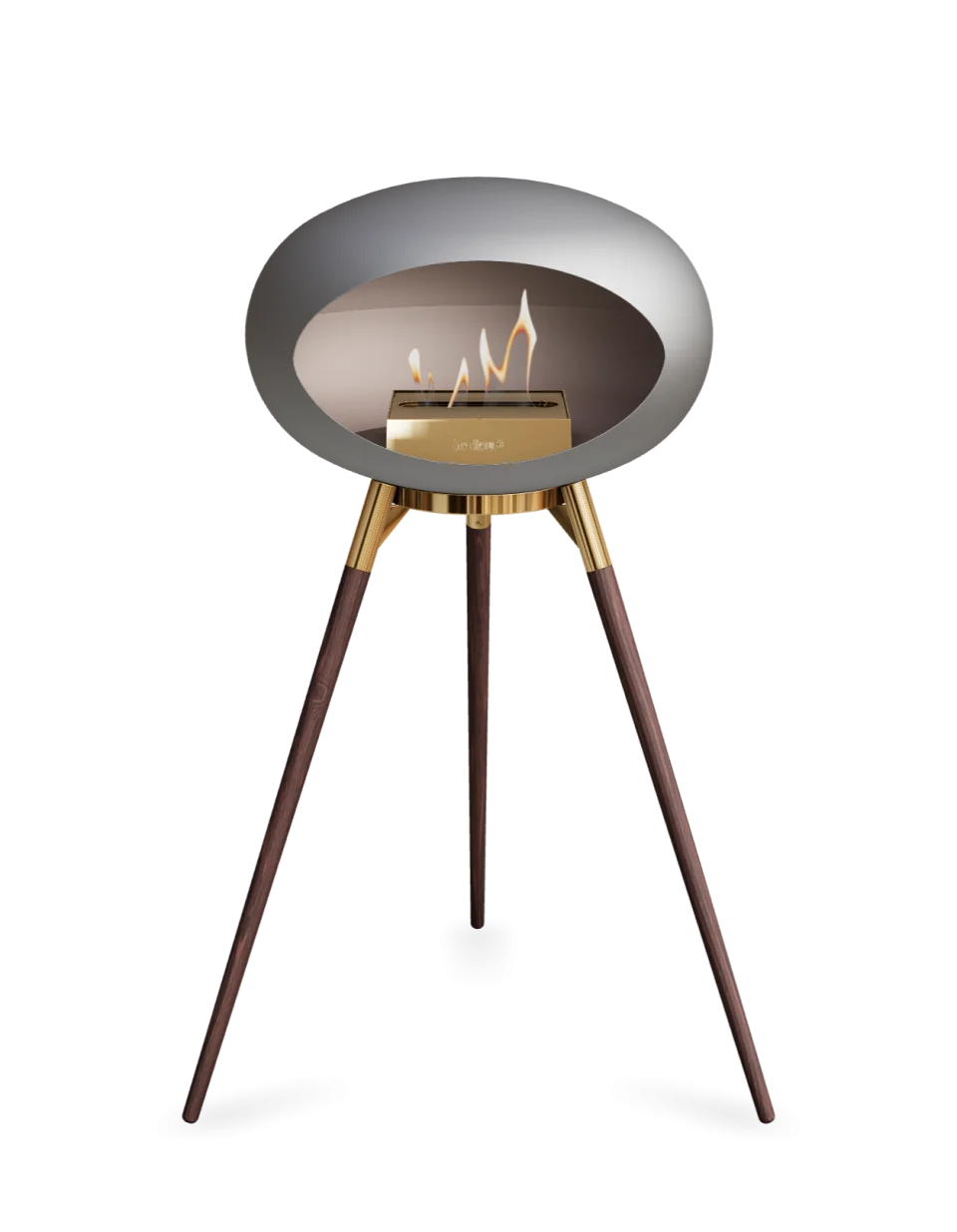 Freestanding Bioethanol Fireplace Le Feu Dome Ground High - Nickel