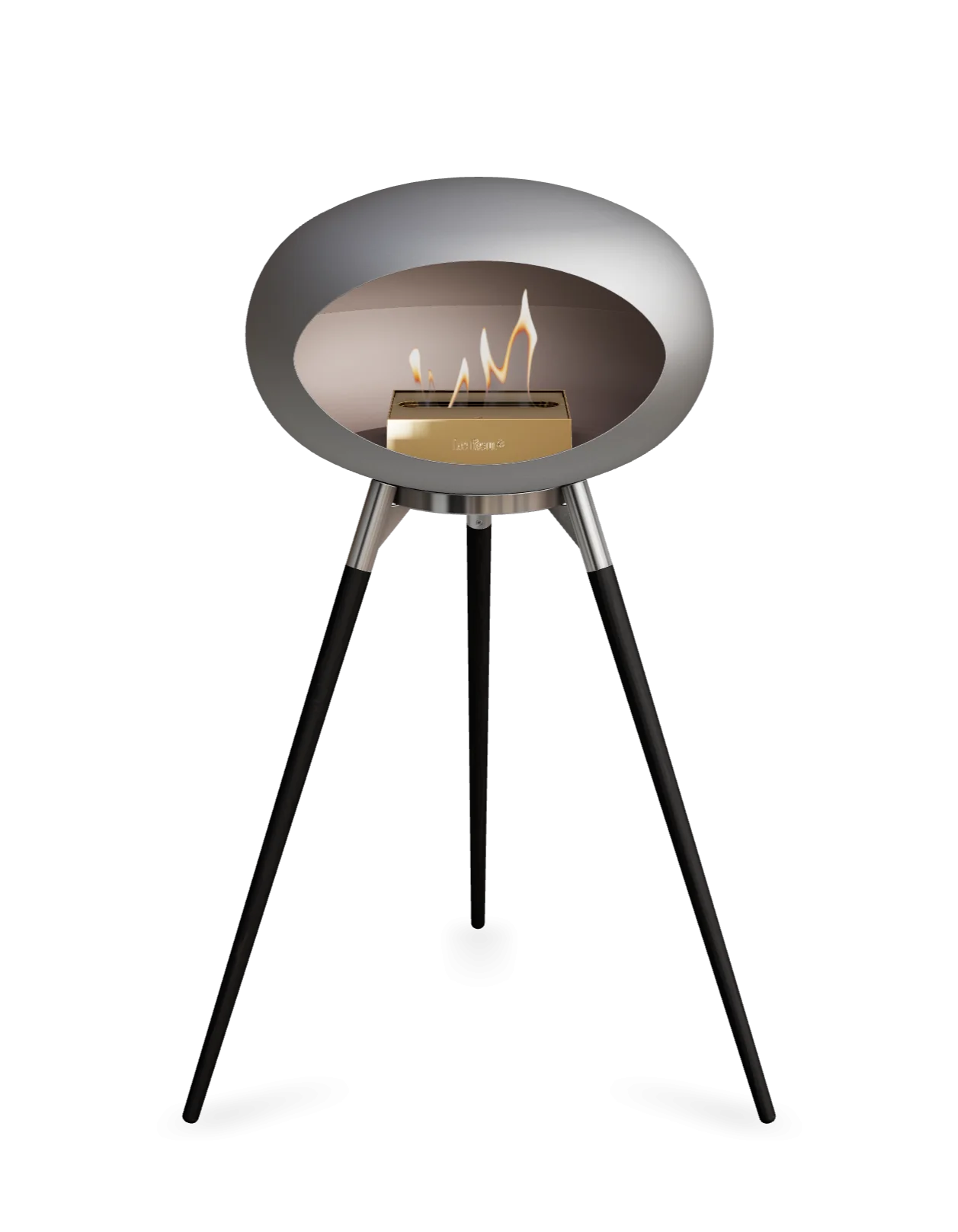 Freestanding Bioethanol Fireplace Le Feu Dome Ground High - Nickel