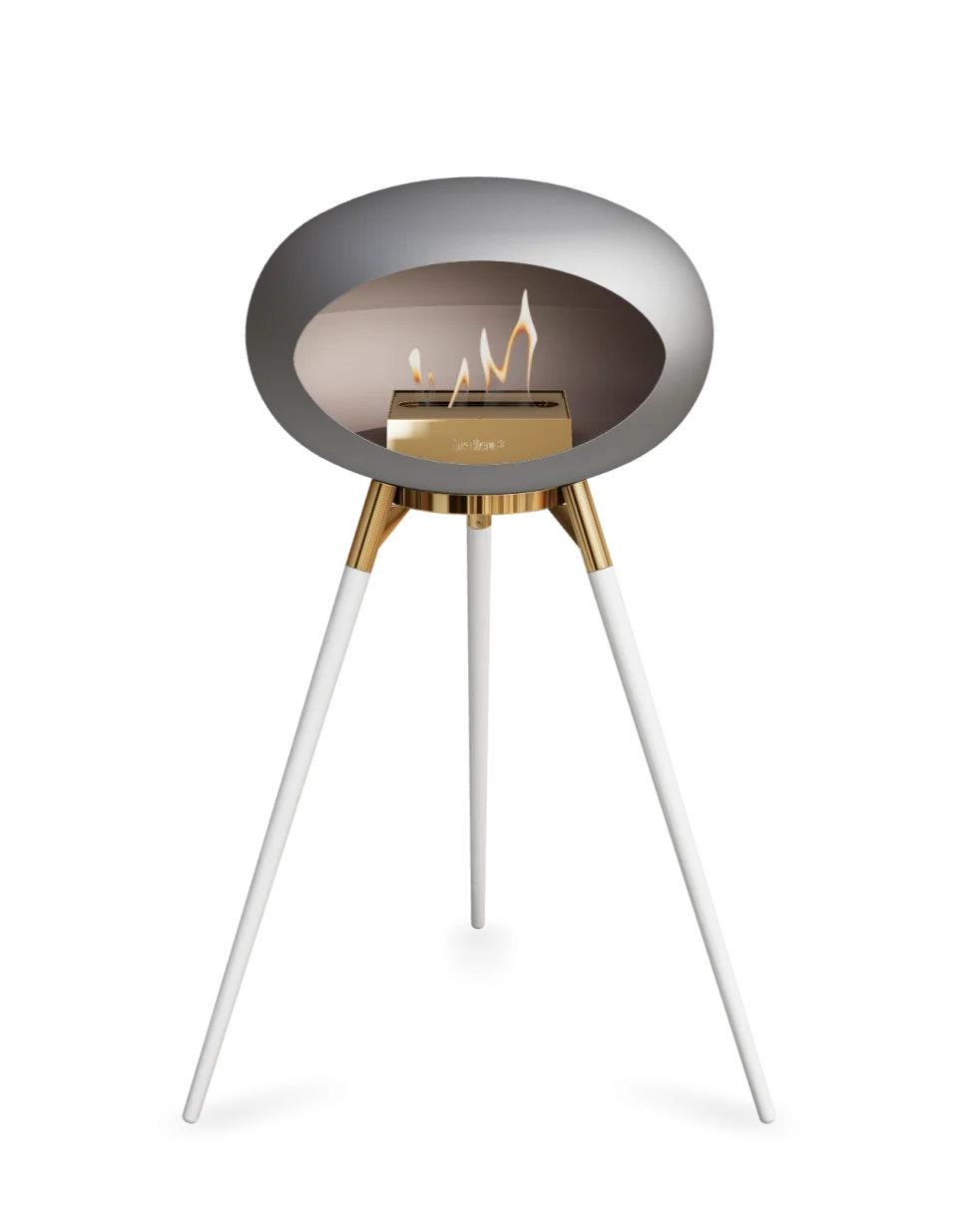Freestanding Bioethanol Fireplace Le Feu Dome Ground High - Nickel