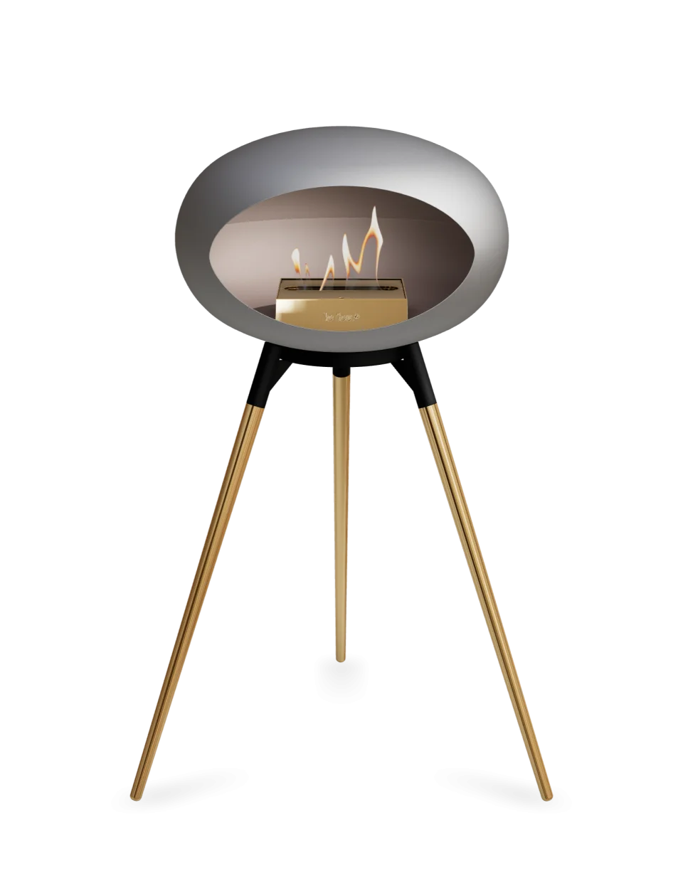 Freestanding Bioethanol Fireplace Le Feu Dome Ground High - Nickel