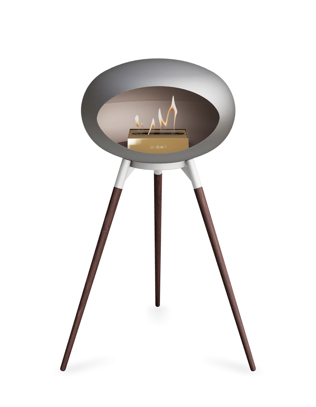 Freestanding Bioethanol Fireplace Le Feu Dome Ground High - Nickel