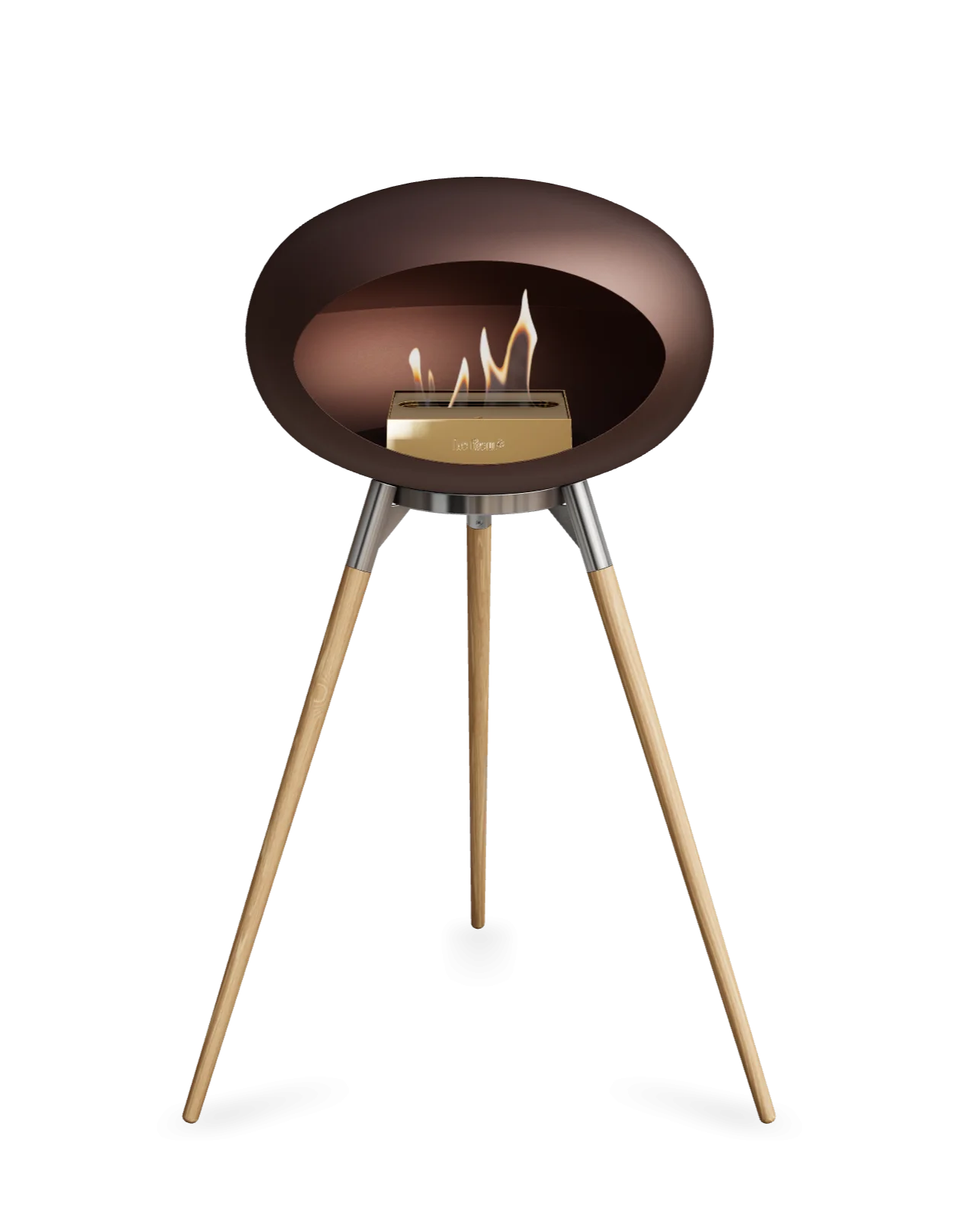 Freestanding Bioethanol Fireplace Le Feu Dome Ground High - Mocca