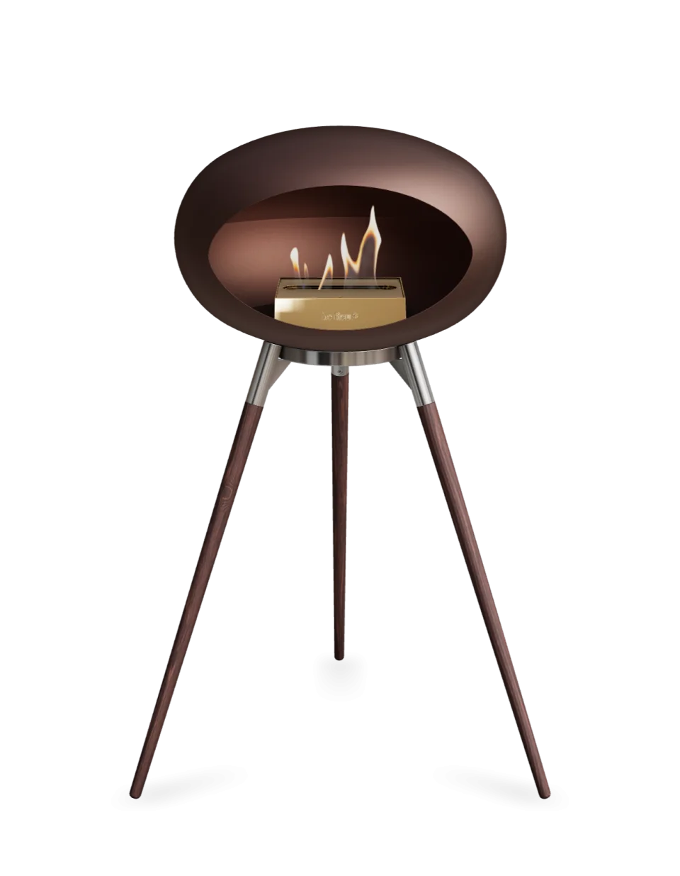 Freestanding Bioethanol Fireplace Le Feu Dome Ground High - Mocca