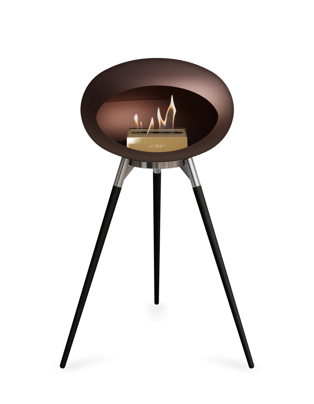 Freestanding Bioethanol Fireplace Le Feu Dome Ground High - Mocca
