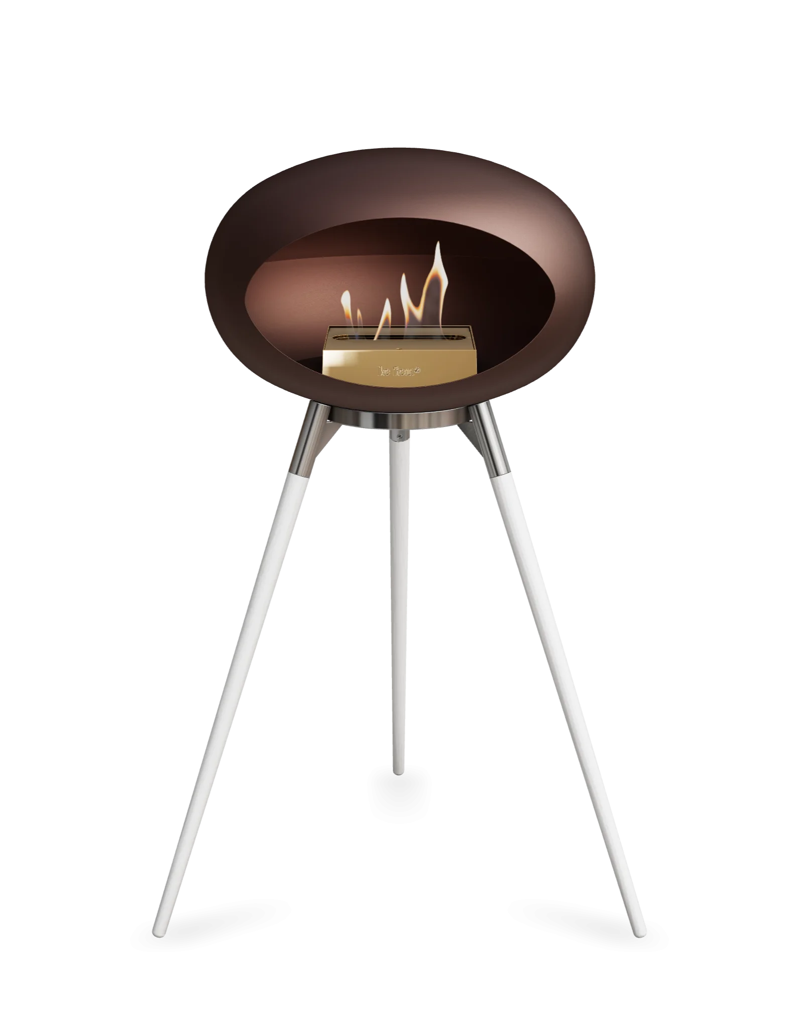 Freestanding Bioethanol Fireplace Le Feu Dome Ground High - Mocca