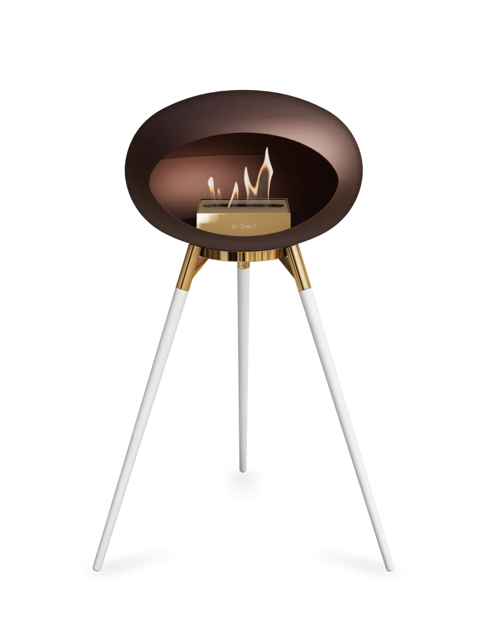 Freestanding Bioethanol Fireplace Le Feu Dome Ground High - Mocca