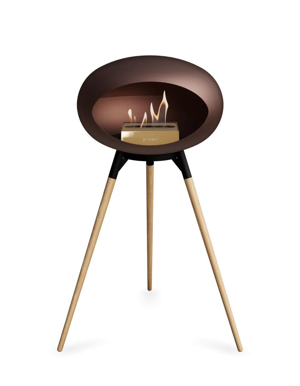 Freestanding Bioethanol Fireplace Le Feu Dome Ground High - Mocca