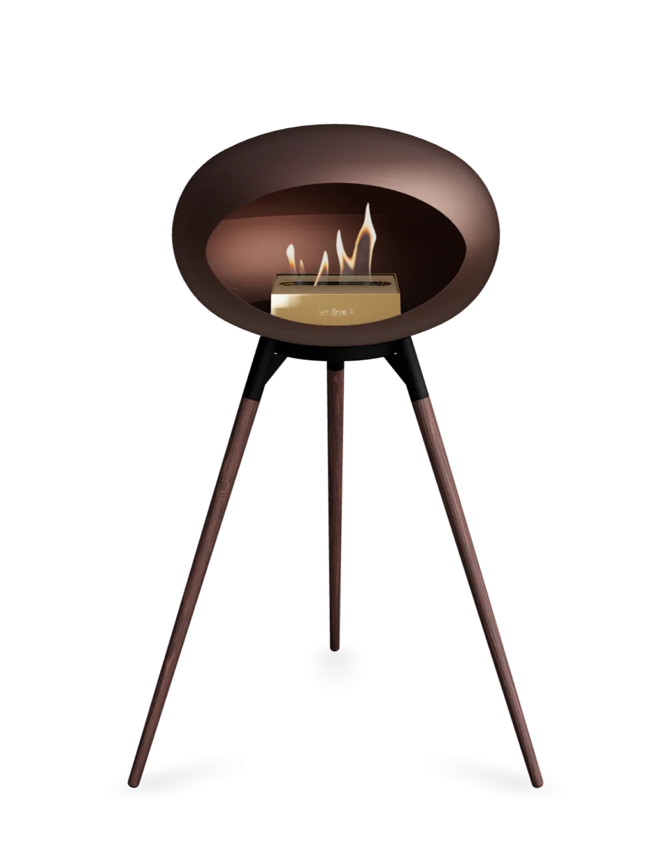 Freestanding Bioethanol Fireplace Le Feu Dome Ground High - Mocca