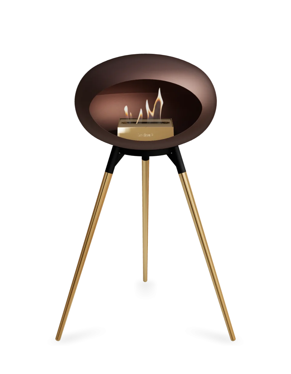 Freestanding Bioethanol Fireplace Le Feu Dome Ground High - Mocca