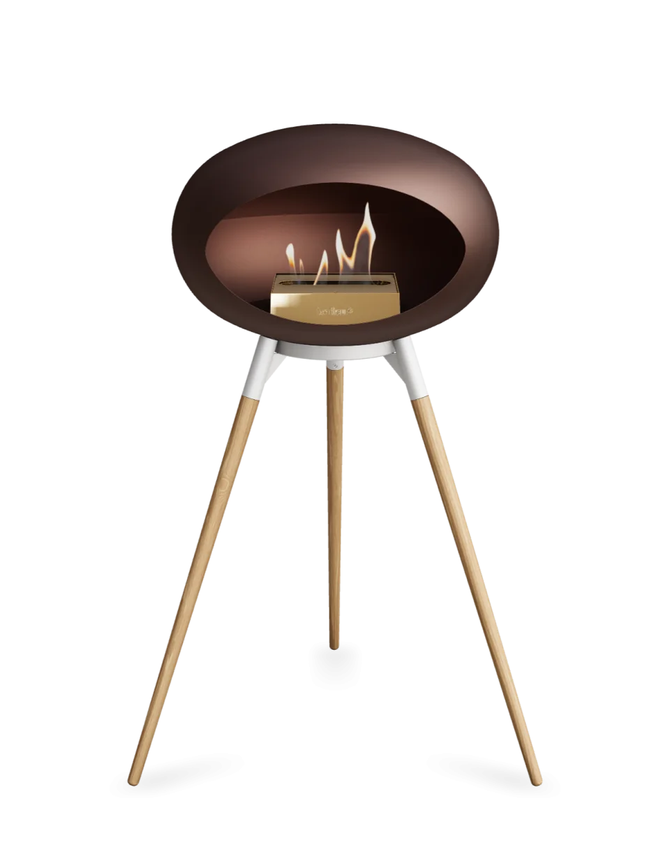 Freestanding Bioethanol Fireplace Le Feu Dome Ground High - Mocca