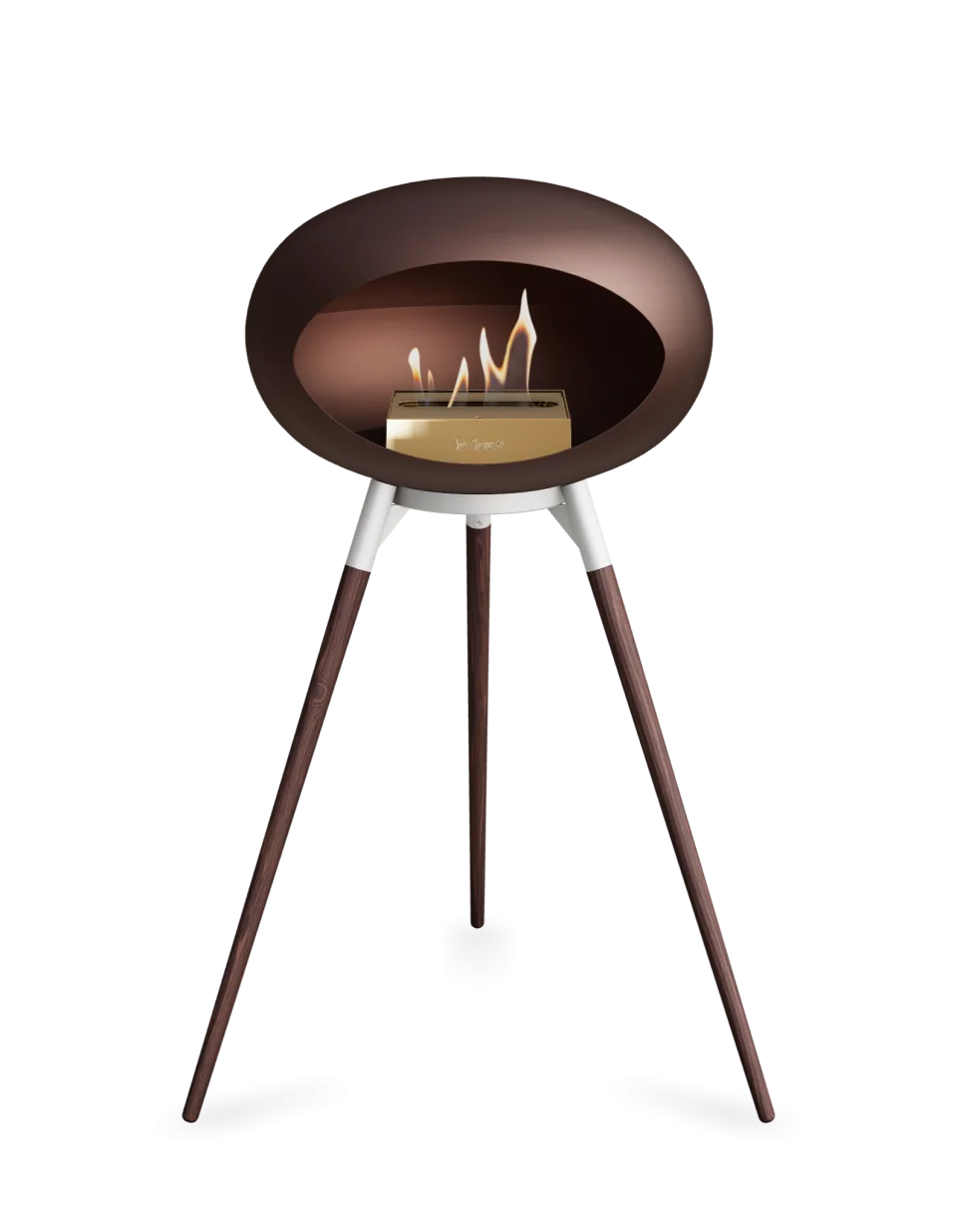 Freestanding Bioethanol Fireplace Le Feu Dome Ground High - Mocca