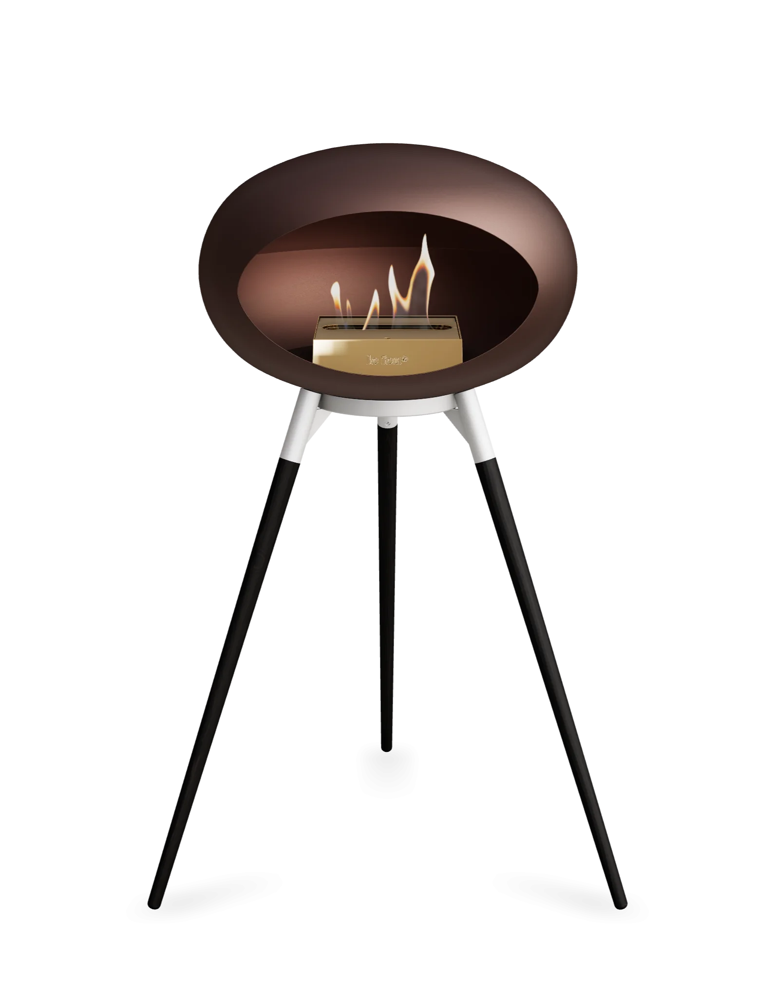 Freestanding Bioethanol Fireplace Le Feu Dome Ground High - Mocca