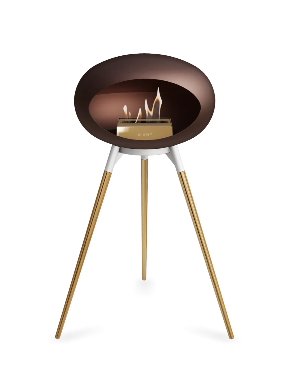 Freestanding Bioethanol Fireplace Le Feu Dome Ground High - Mocca