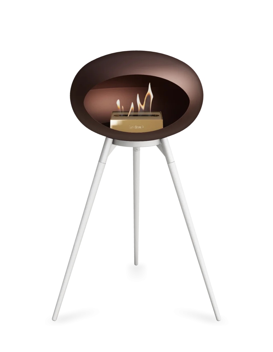 Freestanding Bioethanol Fireplace Le Feu Dome Ground High - Mocca