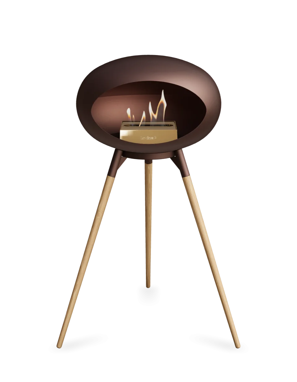 Freestanding Bioethanol Fireplace Le Feu Dome Ground High - Mocca