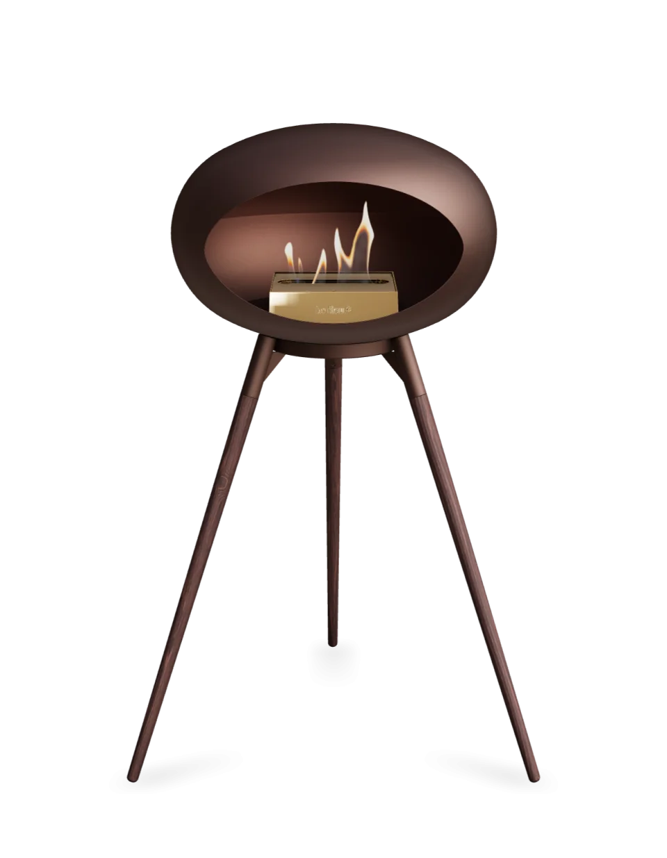 Freestanding Bioethanol Fireplace Le Feu Dome Ground High - Mocca