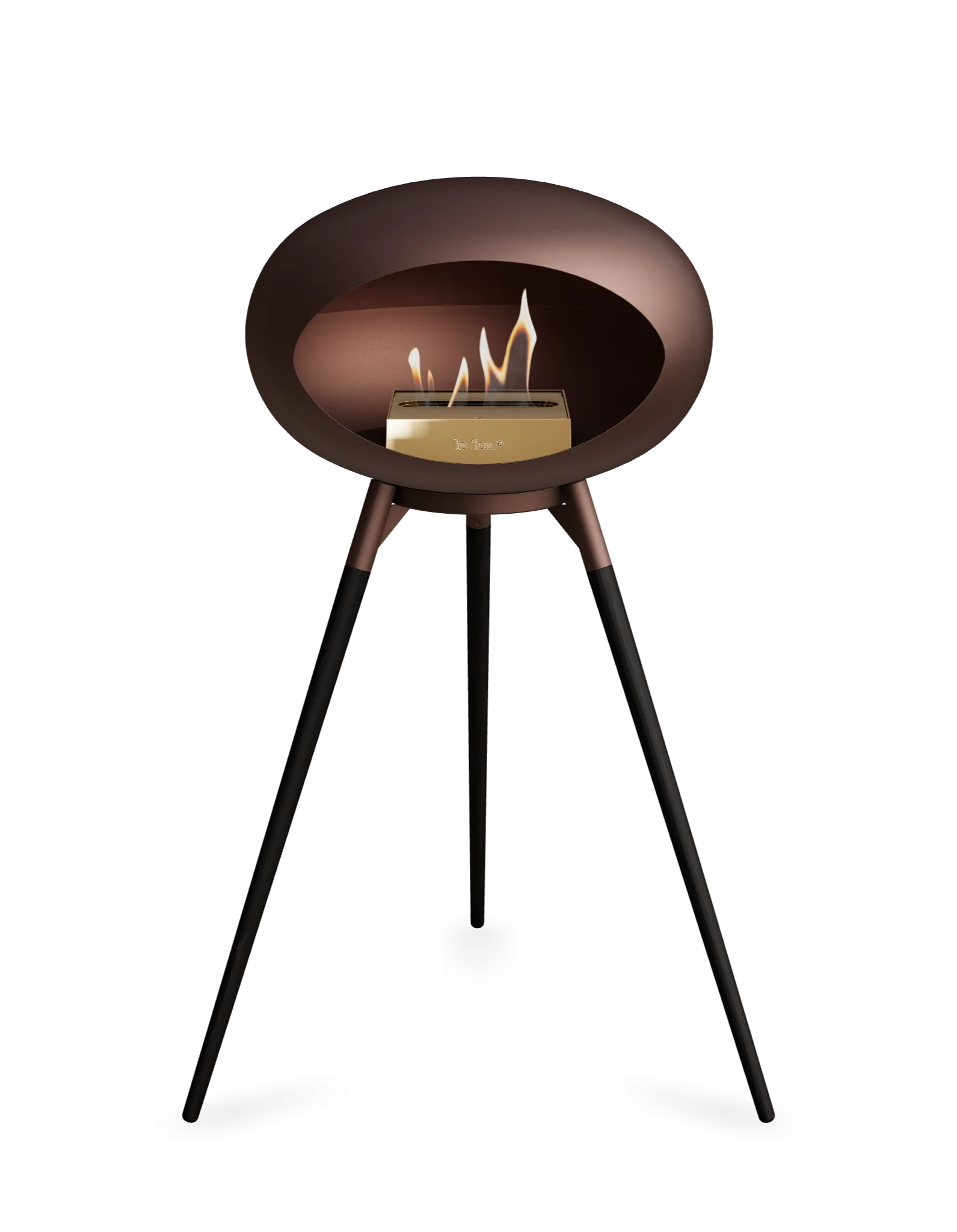 Freestanding Bioethanol Fireplace Le Feu Dome Ground High - Mocca