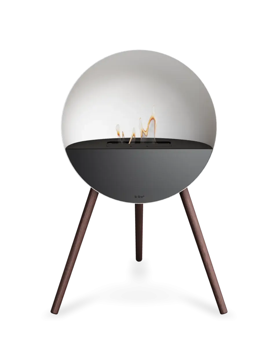Freestanding Bioethanol Fireplace Le Feu Eye - White