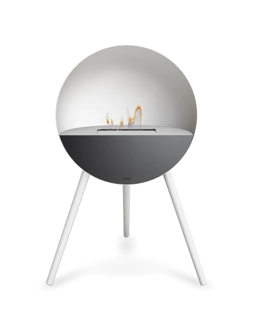 Freestanding Bioethanol Fireplace Le Feu Eye - White