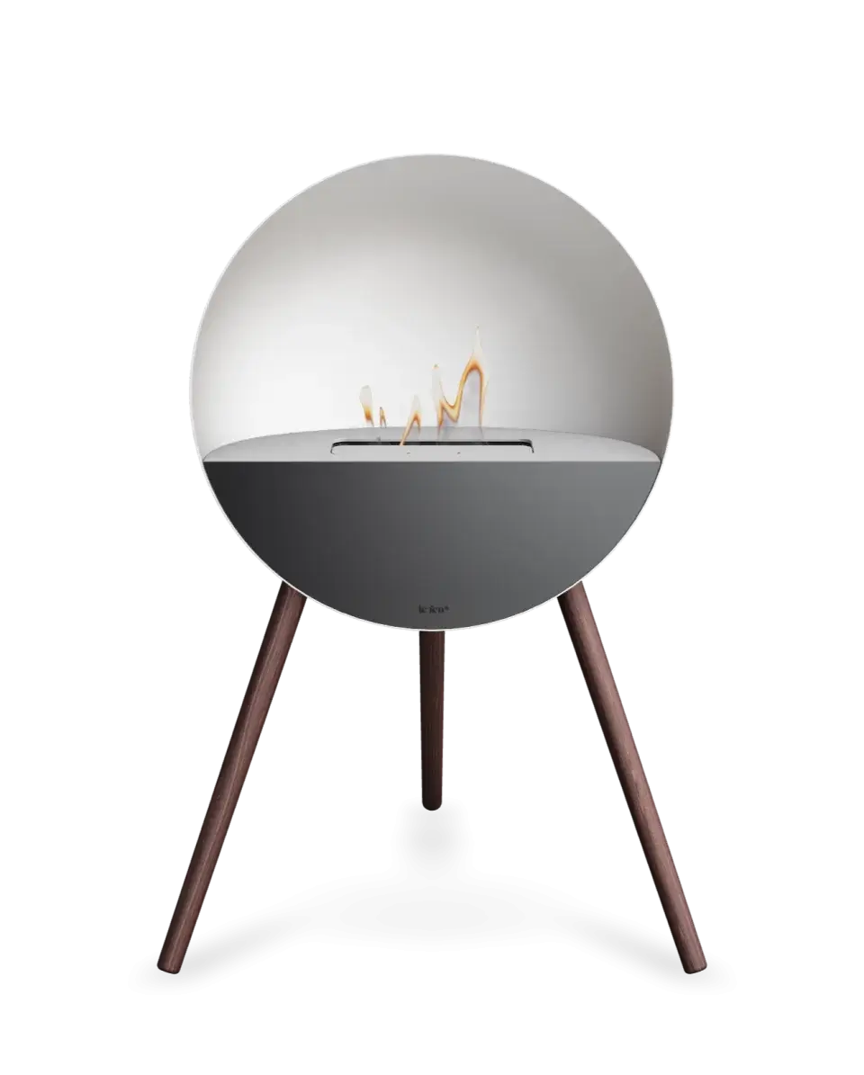 Freestanding Bioethanol Fireplace Le Feu Eye - White