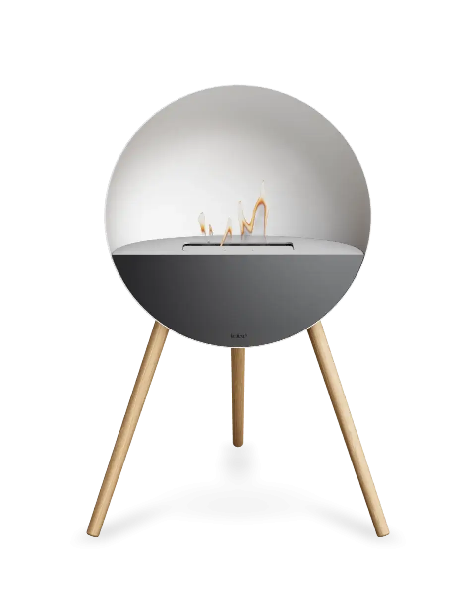 Freestanding Bioethanol Fireplace Le Feu Eye - White