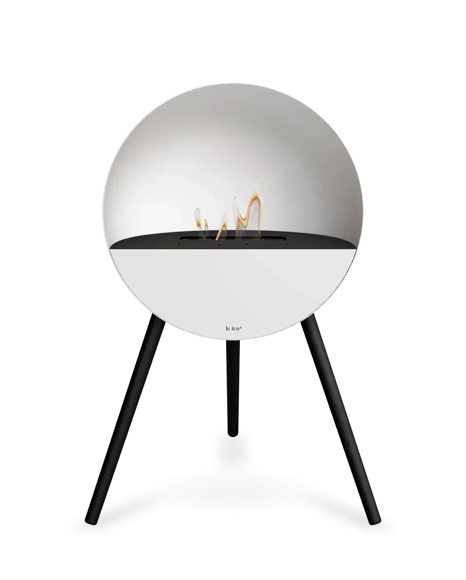 Freestanding Bioethanol Fireplace Le Feu Eye - White