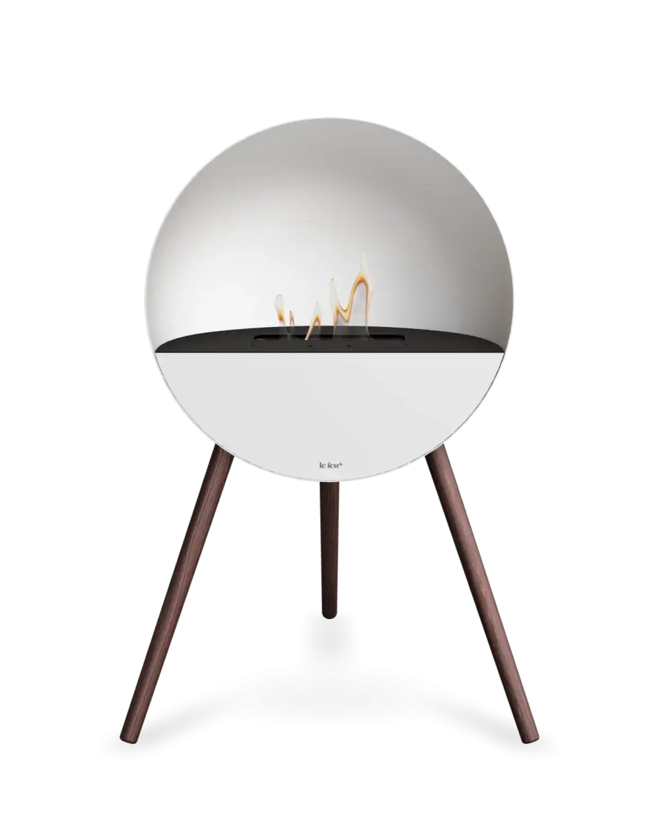Freestanding Bioethanol Fireplace Le Feu Eye - White